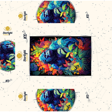 Majestic Gorilla 100 Jigsaw Puzzle box 3D Modell