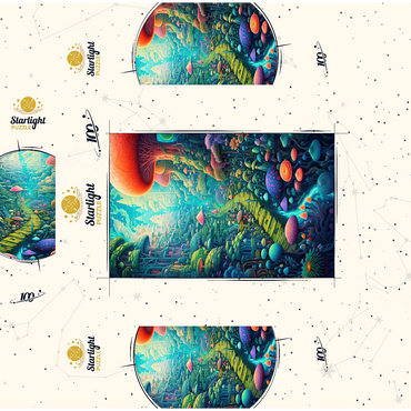 Enchanted Mushroom Forest 100 Jigsaw Puzzle box 3D Modell