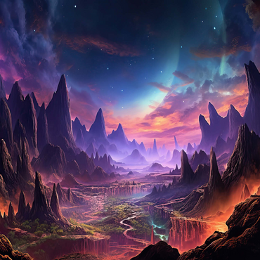 Alien Landscape 1000 Jigsaw Puzzle 3D Modell