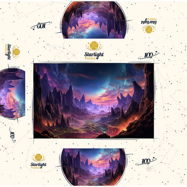 Alien Landscape 100 Jigsaw Puzzle box 3D Modell