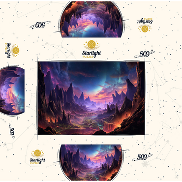 Alien Landscape 500 Jigsaw Puzzle box 3D Modell