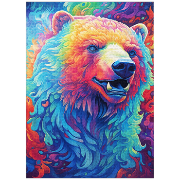 puzzleplate Vibrant Grizzly Bear 1000 Jigsaw Puzzle