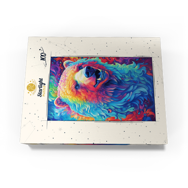 Vibrant Grizzly Bear 100 Jigsaw Puzzle box view3