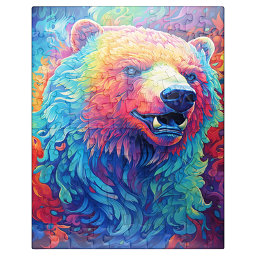 puzzleplate Vibrant Grizzly Bear 100 Jigsaw Puzzle