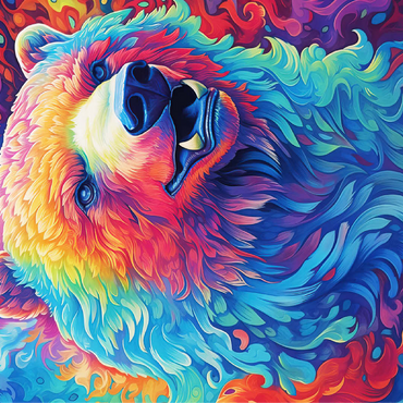 Vibrant Grizzly Bear 100 Jigsaw Puzzle 3D Modell