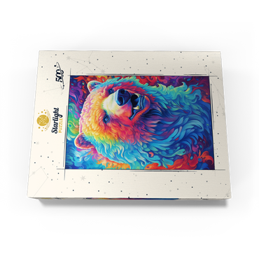 Vibrant Grizzly Bear 500 Jigsaw Puzzle box view3