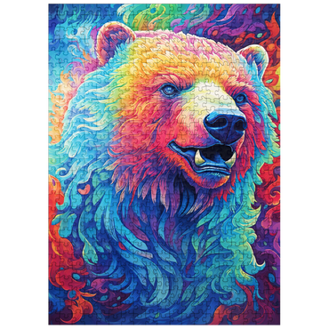 puzzleplate Vibrant Grizzly Bear 500 Jigsaw Puzzle