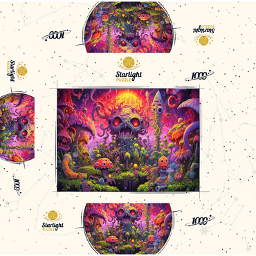 Surreal Fantasy Mushroom World 1000 Jigsaw Puzzle box 3D Modell