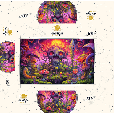 Surreal Fantasy Mushroom World 100 Jigsaw Puzzle box 3D Modell