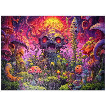 puzzleplate Surreal Fantasy Mushroom World 500 Jigsaw Puzzle