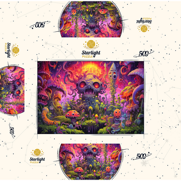 Surreal Fantasy Mushroom World 500 Jigsaw Puzzle box 3D Modell