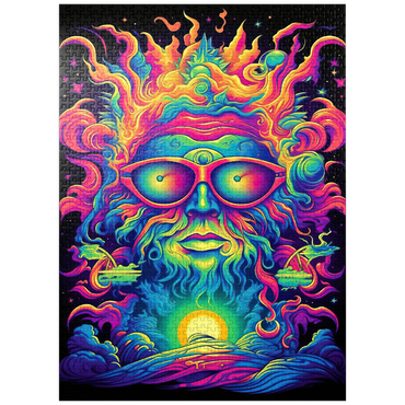 puzzleplate Psychedelic Cosmic Guru 1000 Jigsaw Puzzle