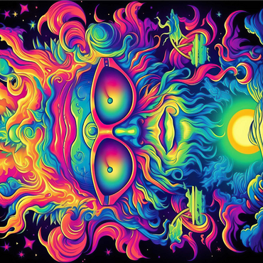 Psychedelic Cosmic Guru 1000 Jigsaw Puzzle 3D Modell