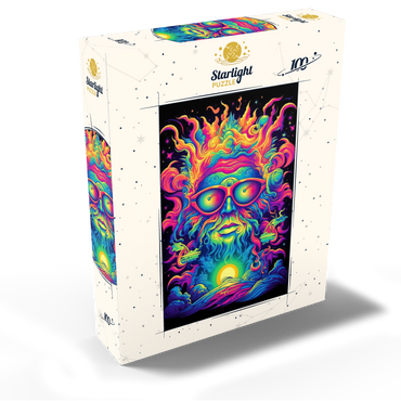 Psychedelic Cosmic Guru 100 Jigsaw Puzzle box view2
