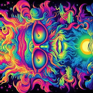 Psychedelic Cosmic Guru 500 Jigsaw Puzzle 3D Modell