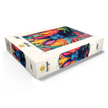 Vibrant Rabbit in Psychedelic Jungle 1000 Jigsaw Puzzle box view1