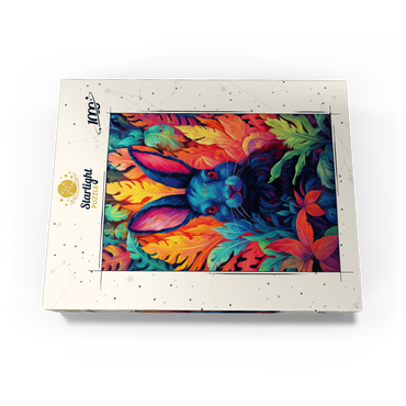 Vibrant Rabbit in Psychedelic Jungle 1000 Jigsaw Puzzle box view3