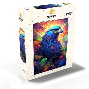 Majestic Blue Eagle in a Vibrant Fantasy Jungle 1000 Jigsaw Puzzle box view2