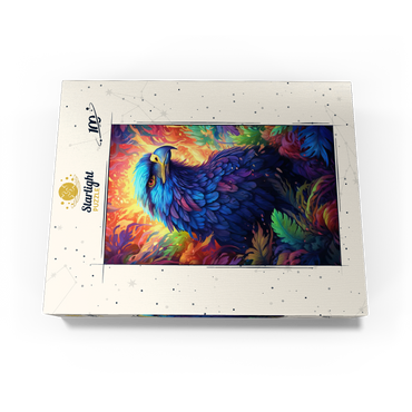 Majestic Blue Eagle in a Vibrant Fantasy Jungle 100 Jigsaw Puzzle box view3