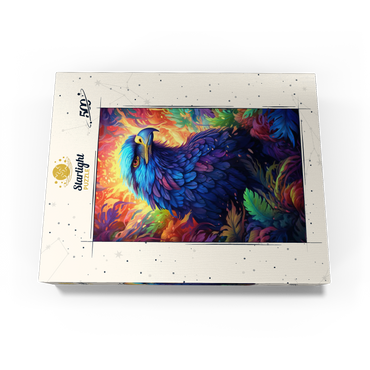 Majestic Blue Eagle in a Vibrant Fantasy Jungle 500 Jigsaw Puzzle box view3