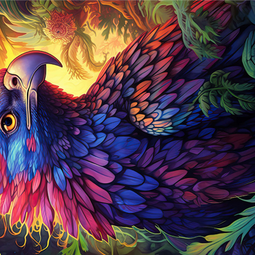 Vibrant Fantasy Eagle with Multicolored Feathers 1000 Jigsaw Puzzle 3D Modell
