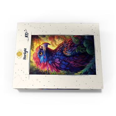 Vibrant Fantasy Eagle with Multicolored Feathers 100 Jigsaw Puzzle box view3