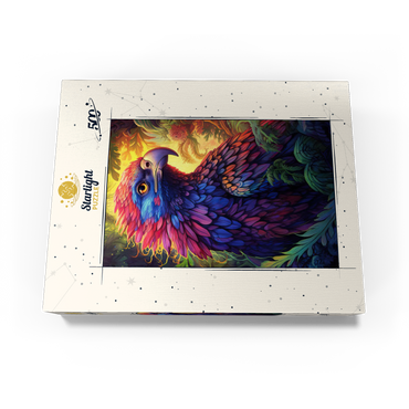 Vibrant Fantasy Eagle with Multicolored Feathers 500 Jigsaw Puzzle box view3