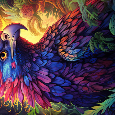 Vibrant Fantasy Eagle with Multicolored Feathers 500 Jigsaw Puzzle 3D Modell