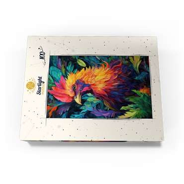 Vibrant Rooster with Tropical Foliage 100 Jigsaw Puzzle box view3