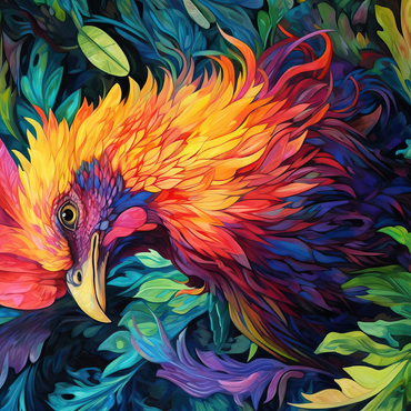Vibrant Rooster with Tropical Foliage 500 Jigsaw Puzzle 3D Modell