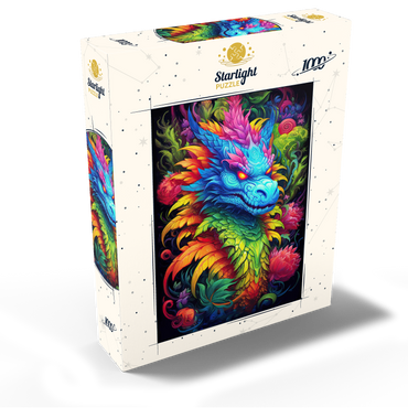 Vibrant Fantasy Dragon with Lush Foliage 1000 Jigsaw Puzzle box view2