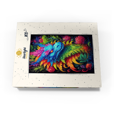Vibrant Fantasy Dragon with Lush Foliage 100 Jigsaw Puzzle box view3
