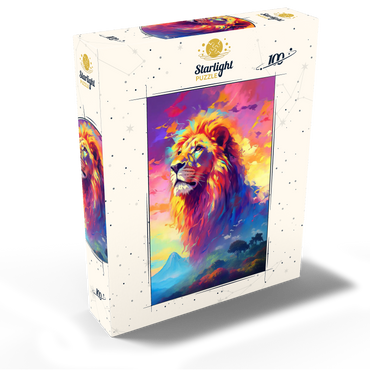 Majestic Lion with Vibrant Sky 100 Jigsaw Puzzle box view2