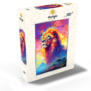Majestic Lion with Vibrant Sky 500 Jigsaw Puzzle box view2