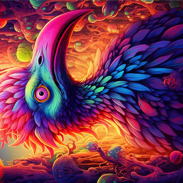 Exotic Bird in a Fantasy World 1000 Jigsaw Puzzle 3D Modell