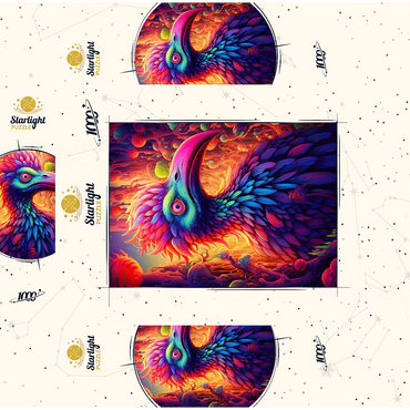 Exotic Bird in a Fantasy World 1000 Jigsaw Puzzle box 3D Modell