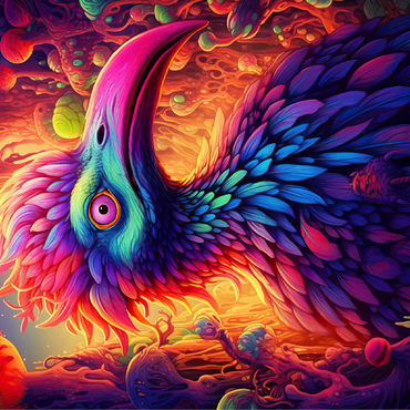 Exotic Bird in a Fantasy World 100 Jigsaw Puzzle 3D Modell