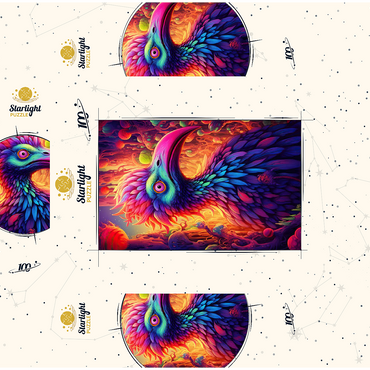 Exotic Bird in a Fantasy World 100 Jigsaw Puzzle box 3D Modell