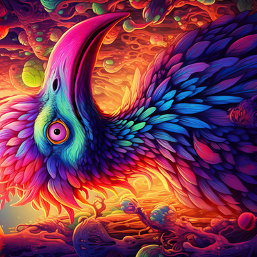 Exotic Bird in a Fantasy World 500 Jigsaw Puzzle 3D Modell