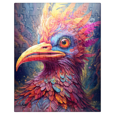 puzzleplate Majestic Fantasy Bird with Vivid Feathers 100 Jigsaw Puzzle