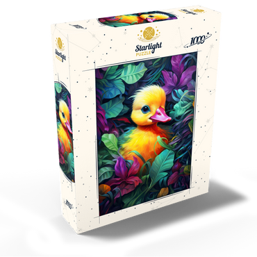 Adorable Yellow Duckling in Vibrant Foliage 1000 Jigsaw Puzzle box view2