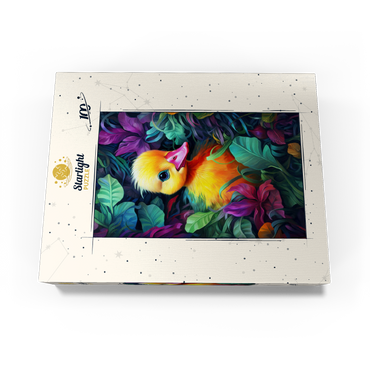 Adorable Yellow Duckling in Vibrant Foliage 100 Jigsaw Puzzle box view3