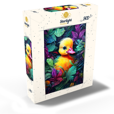 Adorable Yellow Duckling in Vibrant Foliage 500 Jigsaw Puzzle box view2