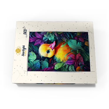 Adorable Yellow Duckling in Vibrant Foliage 500 Jigsaw Puzzle box view3