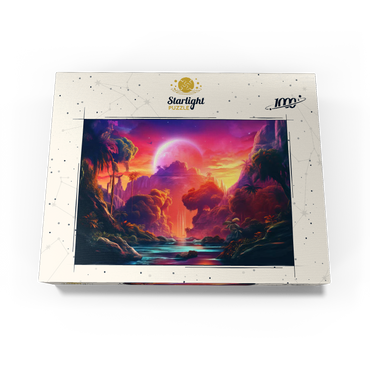 Fantasy Tropical Paradise with a Majestic Alien Moon 1000 Jigsaw Puzzle box view3