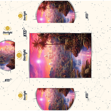 Majestic Palace in Lush Jungle Under a Mystic Moon 1000 Jigsaw Puzzle box 3D Modell