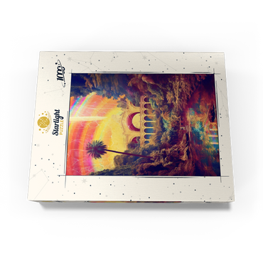 Enchanted Jungle Bridge with Radiant Rainbow Sky 1000 Jigsaw Puzzle box view3