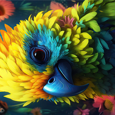 Vibrant Tropical Parrot with Lush Feather Details 1000 Jigsaw Puzzle 3D Modell