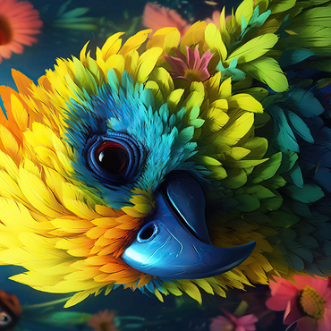 Vibrant Tropical Parrot with Lush Feather Details 500 Jigsaw Puzzle 3D Modell