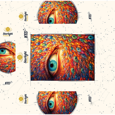 Surreal Eye with Vivid Feather-Like Patterns 1000 Jigsaw Puzzle box 3D Modell